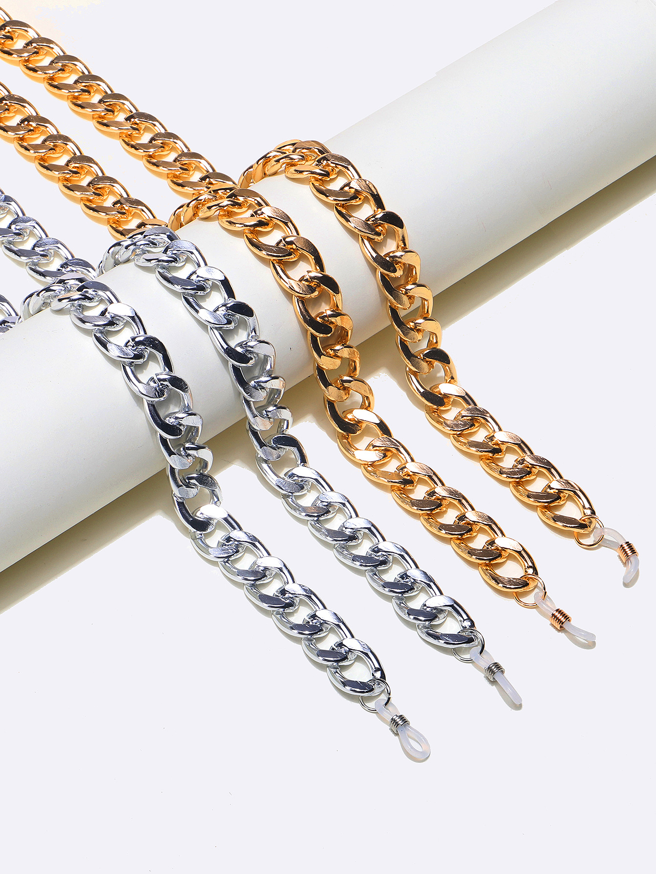 60g Weight Copper Material Simple Vintage Gold Silver Thick Chain Aluminum Glasses Mask Chain Wholesale Nihaojewelry 无
