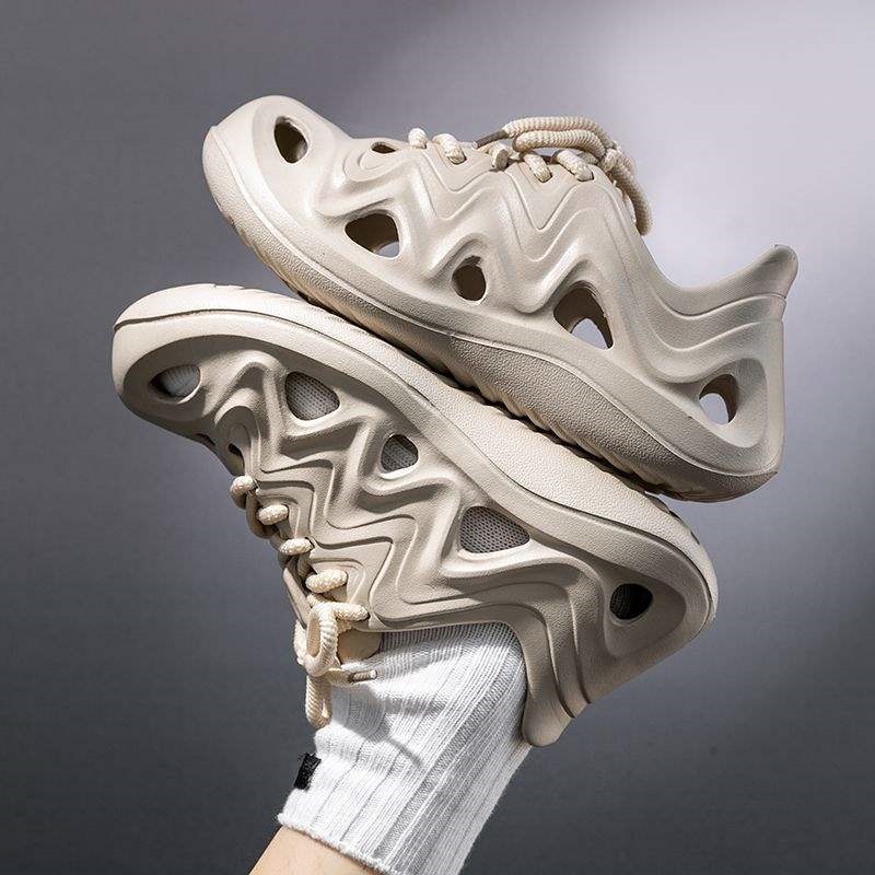 2025夏季新款男士外穿防滑防臭踩屎感洞洞鞋沙滩涉水漂流溯溪鞋男