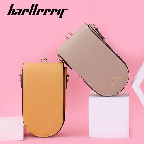baellerry new wallet long women's shoulder crossbody bag vertical mobile phone bag Korean style buckle clutch bag