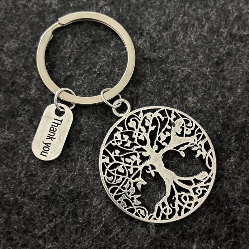 European and American Cross-Border Amazon Xiyin Temu Aliexpress Creative Keychain Tree of Life DIY Accessories Keychain