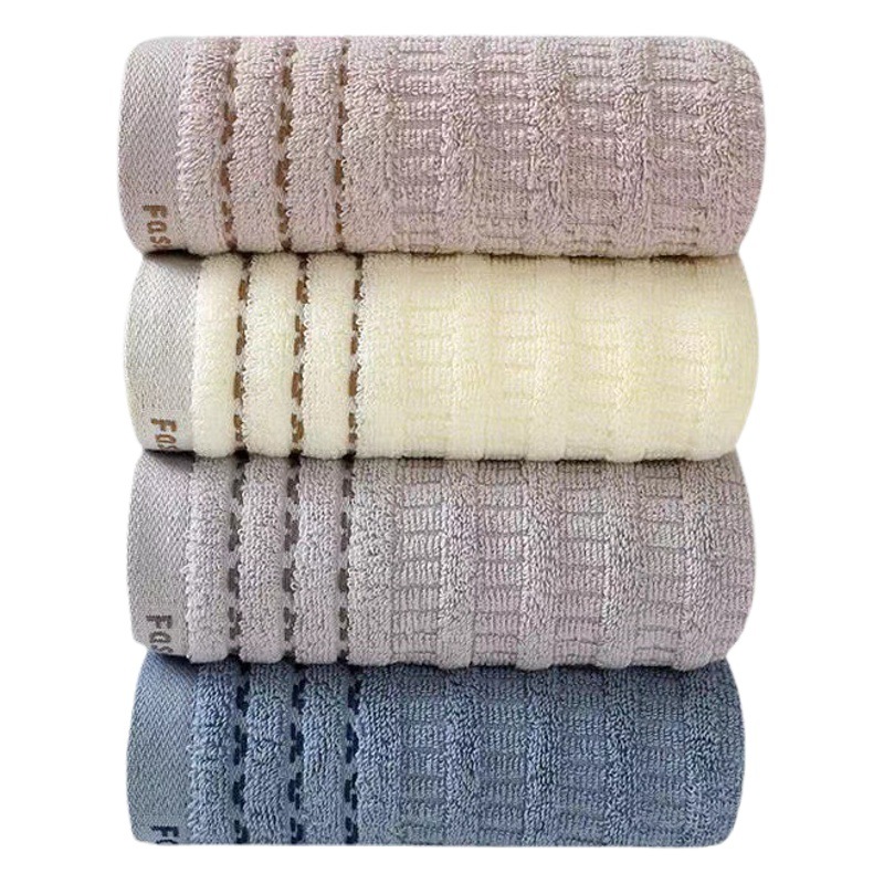 Toalla gruesa de algodón al por mayor de la fábrica lavado de cara Toalla de algodón del hogar toalla de mano regalo logo puesto