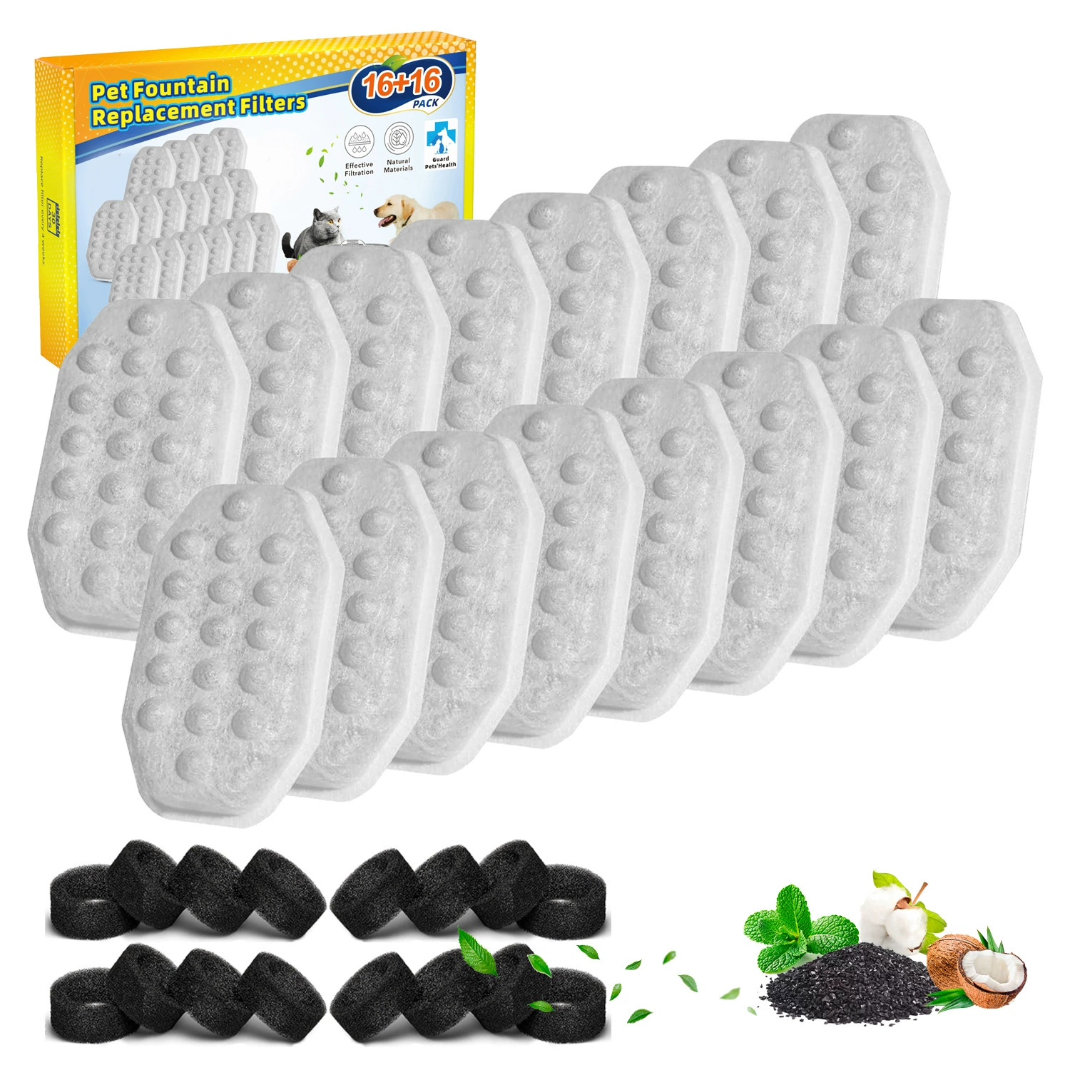 Питьевая вода для домашних животных Фильтр Cat Dog Фильтр Хлопок Кормушка Фильтр Фильтр