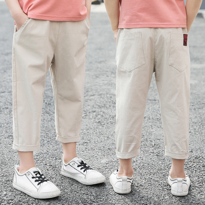 Boys pants summer nine-point anti-mosqui...