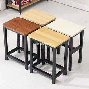 Simple Square Stool Thickened Factory Workshop Stool Work Training Chair Student Stool Colorful Dining Stool Home Adult Chair