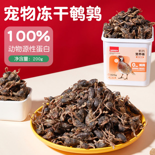 New Freeze-Dried Quail Pet Cat Snacks for Weight Gain, Hair Gills, Calcium Supplement Dog Snacks, Quail Freeze-Dried Food, Dried Meat Cat Food
