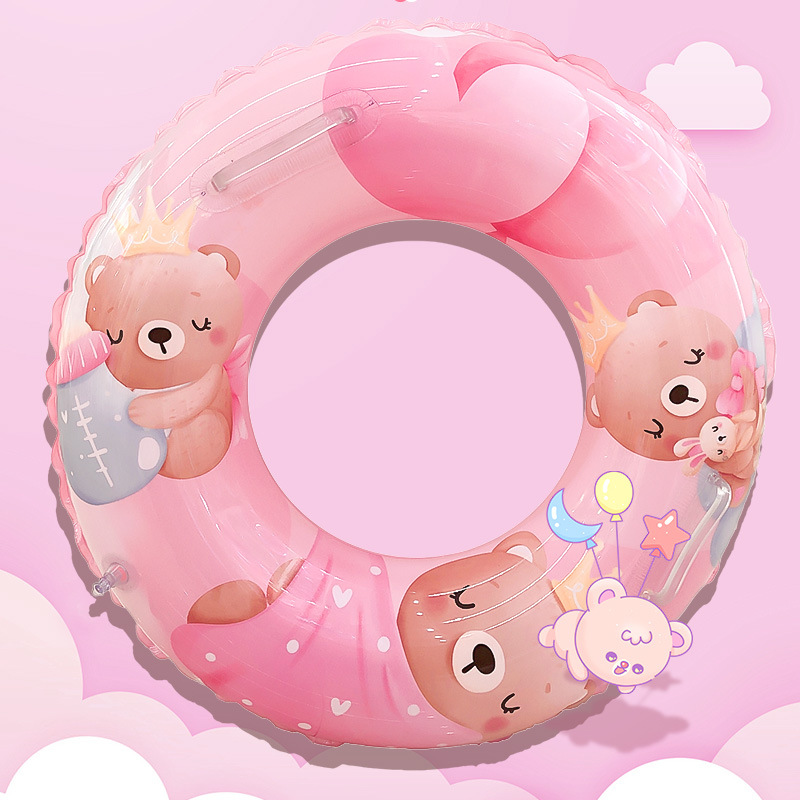 Nuevo 1-18 años de edad anillo de natación niños de dibujos animados bebé niño niña de dibujos animados anillo de natación inflable engrosado anillo de natación