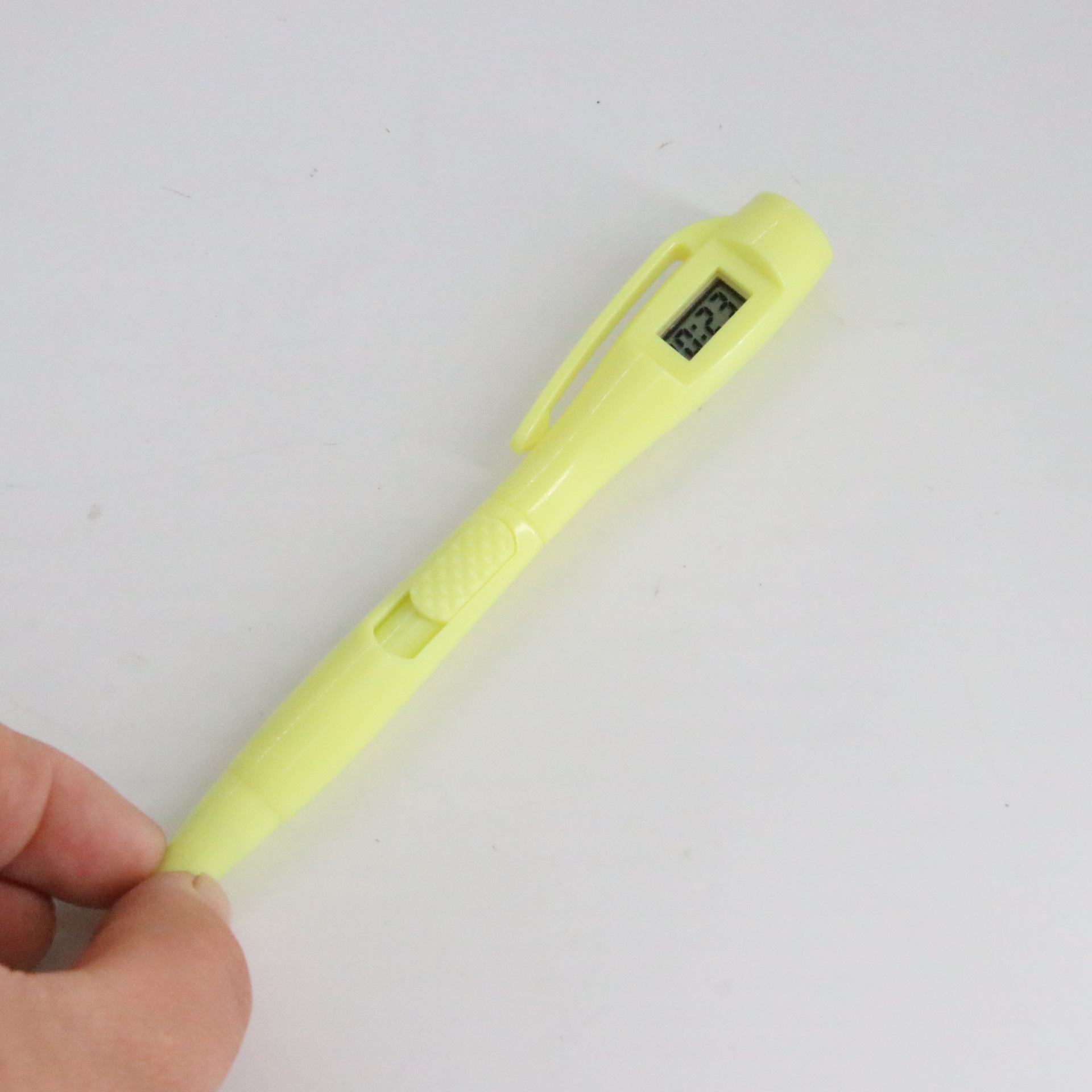 Bolígrafo de reloj electrónico en stock accesorios logotipo imprimible papelería pluma de regalo