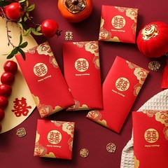 磨砂烫金结婚红包袋2025新款婚礼专用堵门利是封接亲迷你小号批发