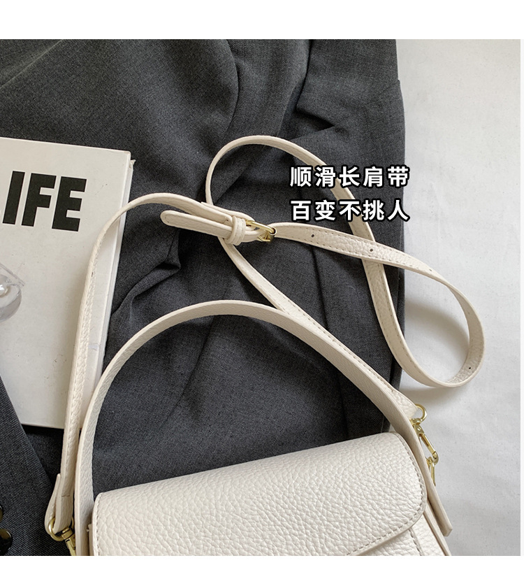 Korean niche fashion handbag for women 2025 new style simple solid color casual small square bag with a sense of high-end crossbody Specification drawing
