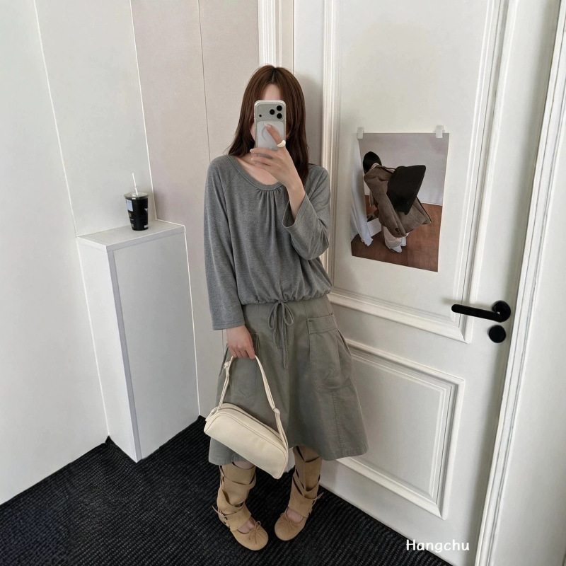 Shisanxing 4606 high-quality de-branded fashion T-shirt, new Korean style Lenzing Tencel wool premium top for women