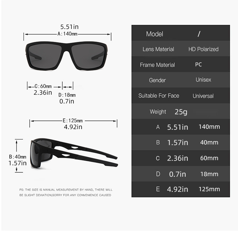Polarized Sunglasses Outdoor Sports Cycling Glasses UV Protection Fishing Sunglasses Hiking Mountain Climbing Sun Glasses