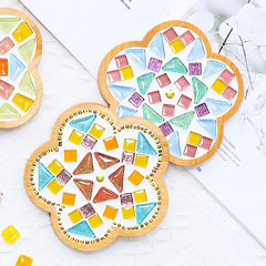 Mosaic DIY Coaster Creative Handmade Material Pack Kindergarten Teacher’s Day Parent-Child Activities Collage Toys
