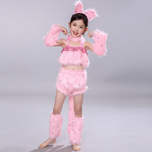 新品波斯猫表演服幼儿小猫咪舞蹈服装学猫叫跳舞衣儿童动物演万百