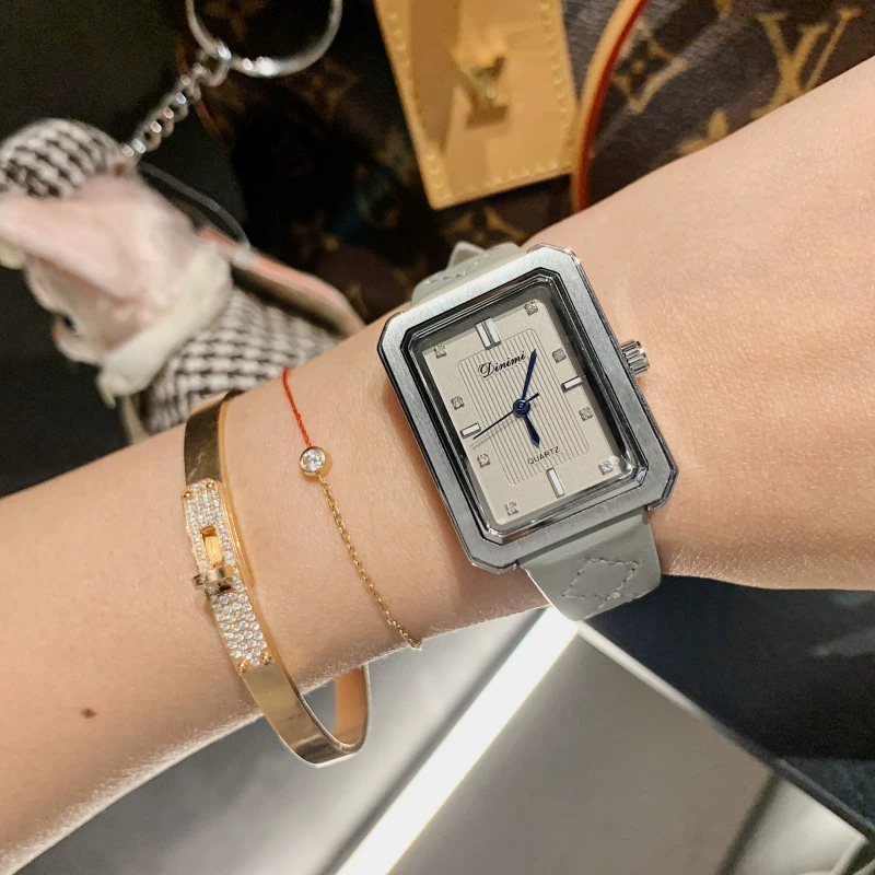 Квадратовые часы Timini для женщин в тренде, стиль наручных часов Swiss, ремешок для часов