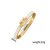 White glue-drop H bracelet