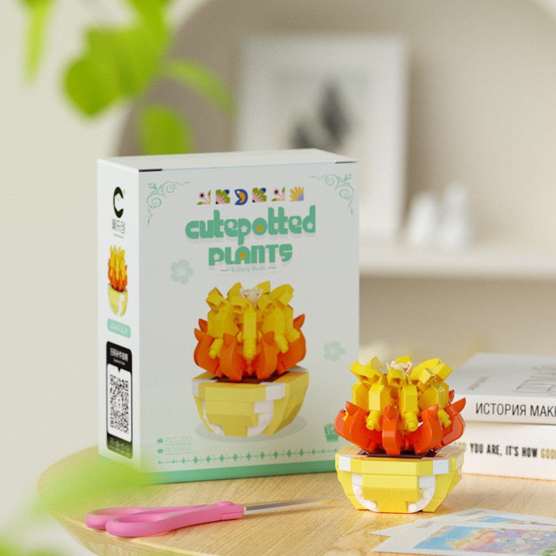 Compatible con Lego en maceta, bloque de construcción inmortal, ramo, girasol, clavel, decoración de mesa, juguetes para niñas ensamblados para niños