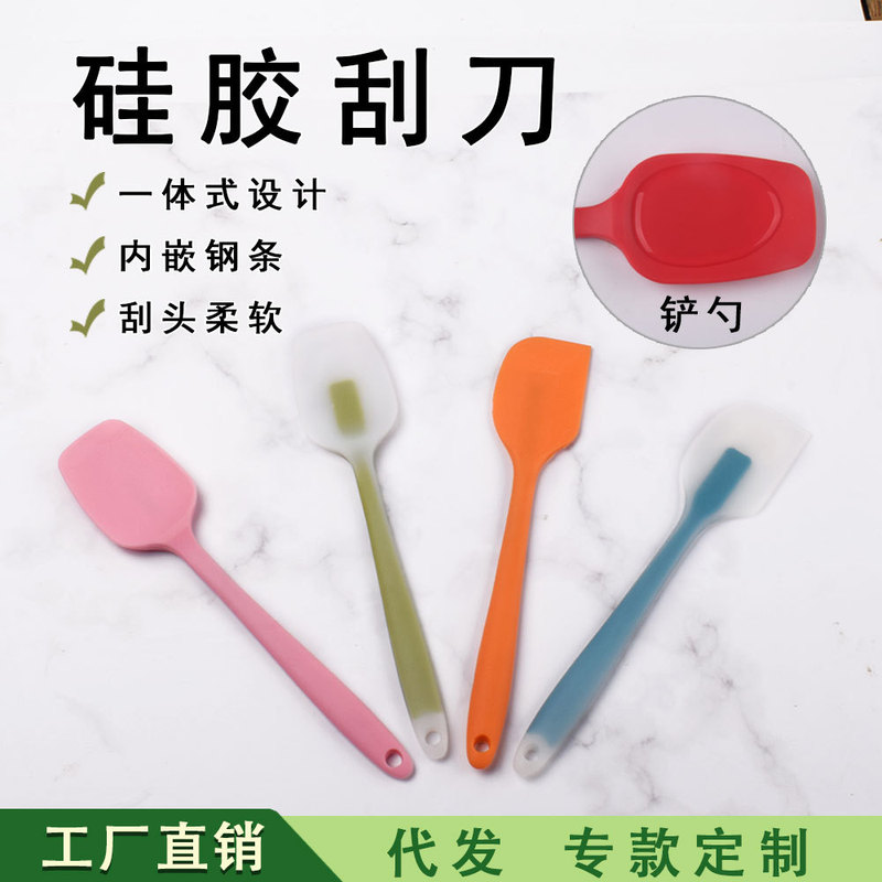 厚みのあるオールインワン半透明シリコンスパチュラ、高温耐性ケーキベーキングミルクオイルスパチュラベーキングツール|undefined