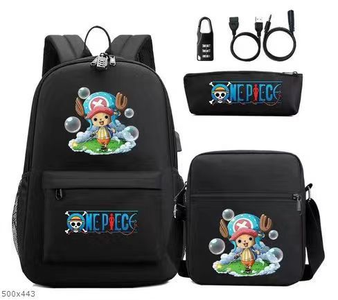 Puntada mochila bolsa de hombro Deportes masculino y femenino estudiante de secundaria bolsa de tres piezas conjunto estrella del bebé