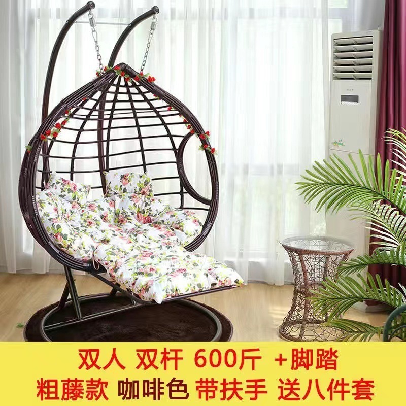 ハンギングバスケット籐椅子ハンギングチェアスイング屋外ホームガーデンロッキングチェア屋内寝室怠惰な椅子バルコニーハンモッククレードル|undefined