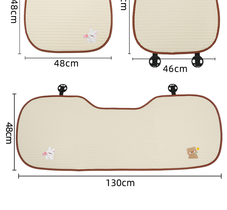 Four Seasons General Motors Seat Cushion Premium Carto Bear Rabbit Fabric Car Seat Cushion Girls Cute Car Seat Cushion