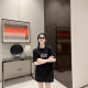 High Version Dijia Blade Letter Embroidery Casual Loose D Family Men and Women Same Style Correct All-match Short-sleeved Couple T-shirt