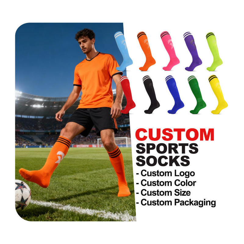 Non-Slip Solid Color Football Knee-Length Compression Anti-Slip Soccer Sports Men's Socks Non-Slip Solid Color Football Knee-Length Compression Anti-Slip Soccer Sports Men's Socks
