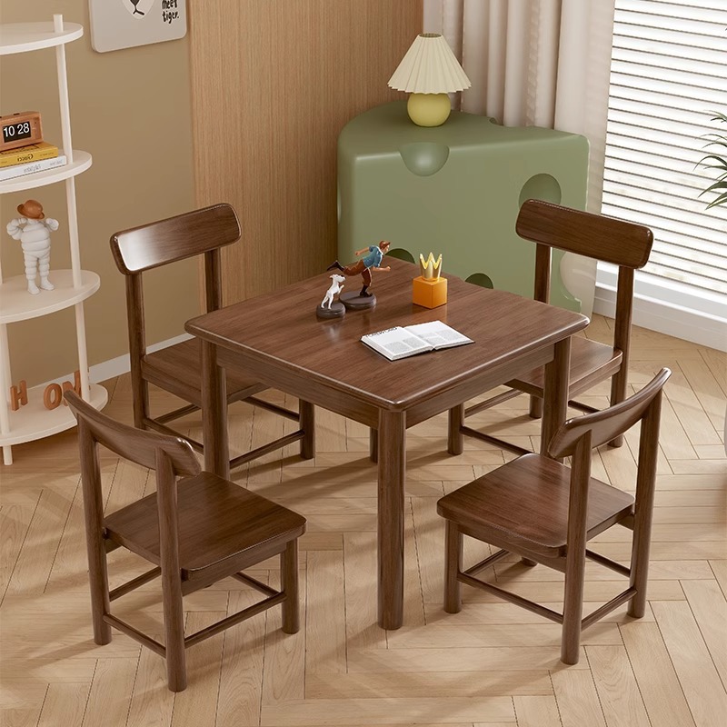 Solid Wood Kidsren's Table and Chair Combination Kindergarten Kidsren's Special Table Baby Handmade Toy Table Home Early Education Reading Table