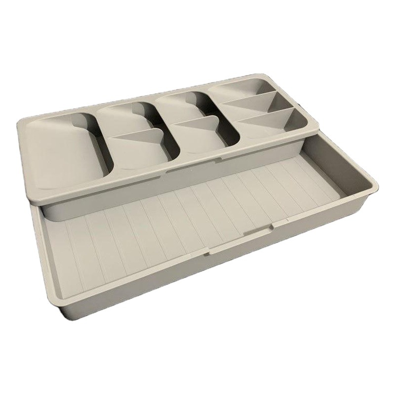 Retráctil cuchillo y tenedor palillos caja de almacenamiento organizador del cajón de la cocina vajilla partición de almacenamiento en rack de almacenamiento