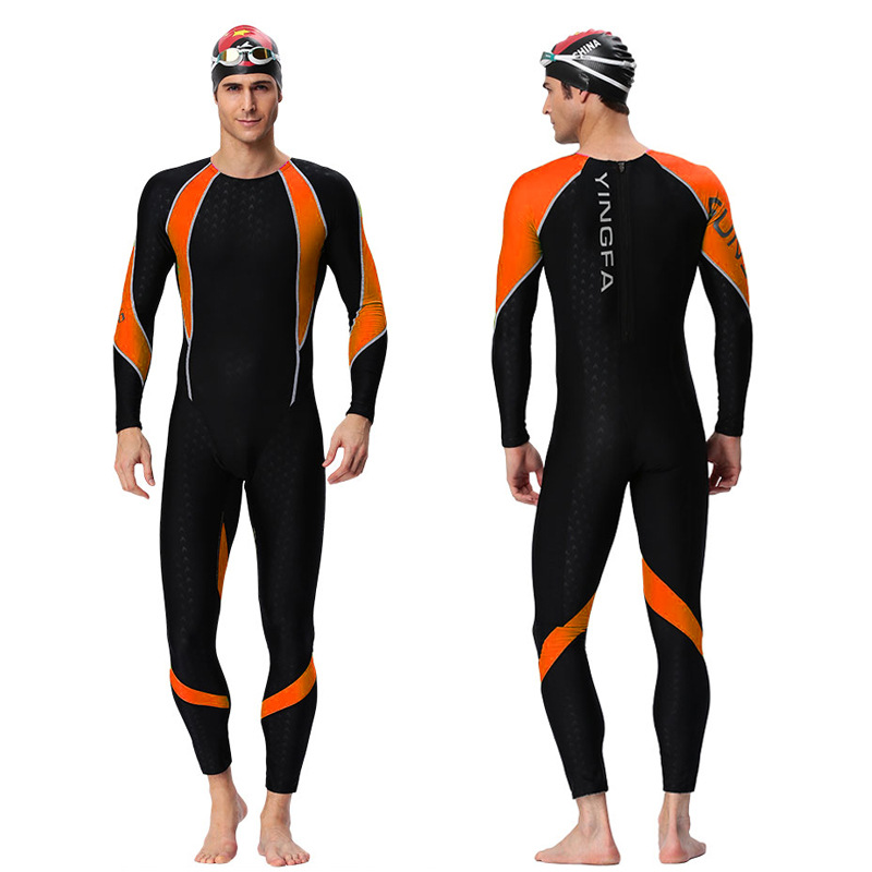 Yingfa Men's Racing Full Body Swimsuit Professional Swimming Competition Training Shark Leather Pattern Warm Swimsuit 942