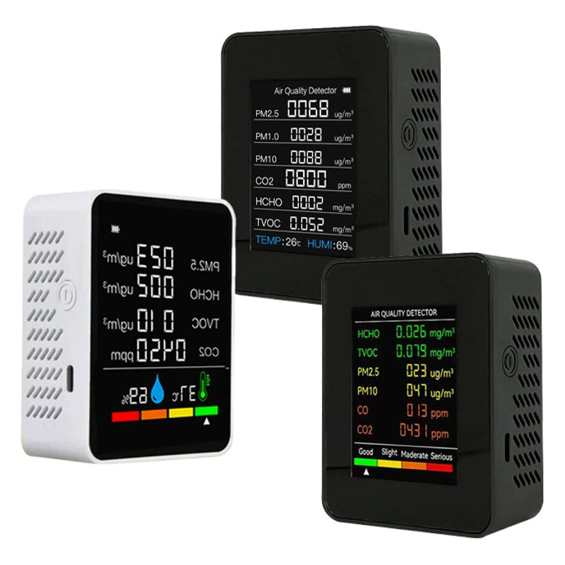 Портативный детектор качества воздуха с Wi-Fi для домашнего использования: обнаружение CO, формальдегида, PM2.5, TVOC, температуры, влажности и углекислого газа