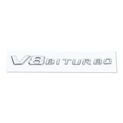 Mercedes Tail Label Mercedes-Benz Car logo - v8-biturbo-silver