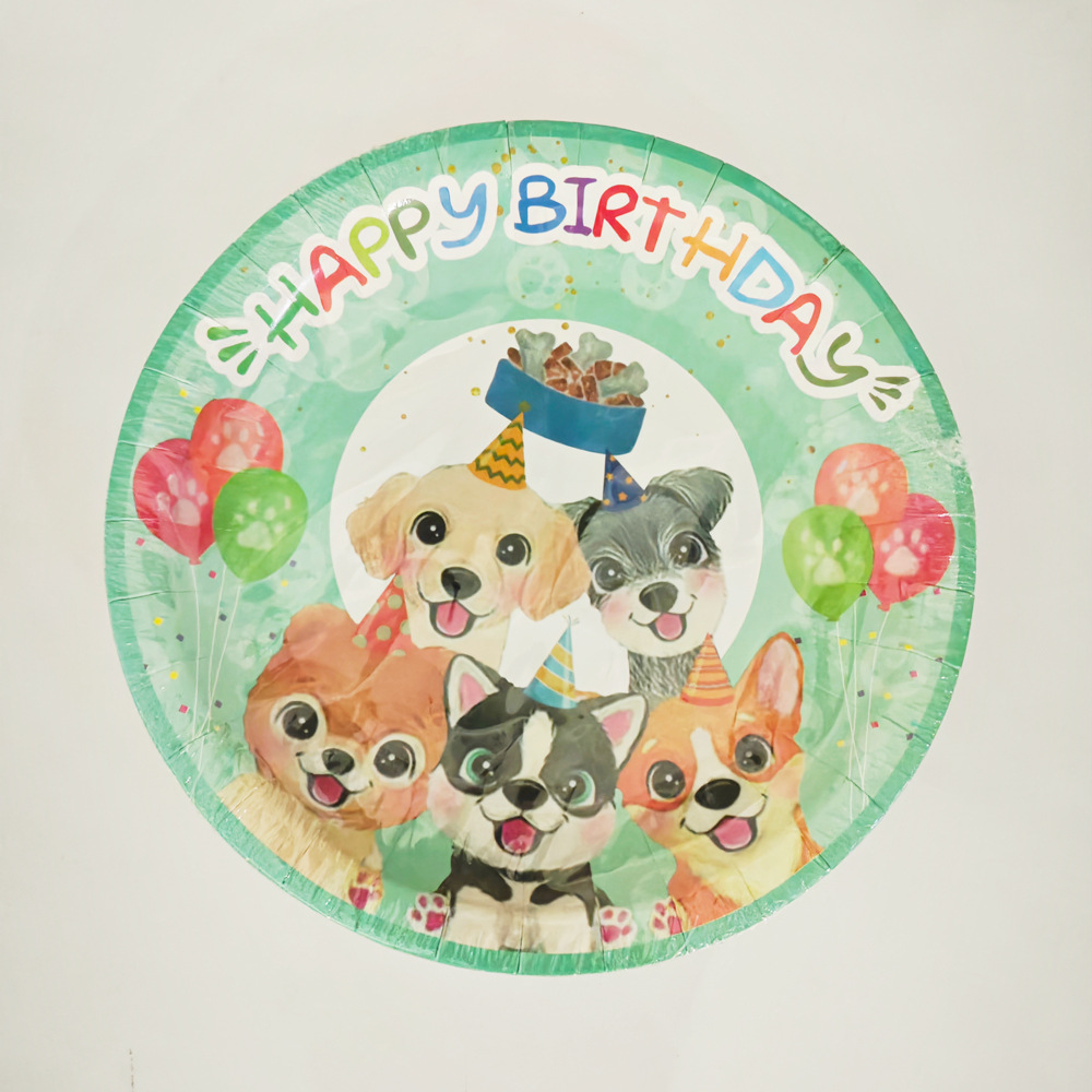 Fondo de pantalla de fiesta con tema de perro azul lindo animal de dibujos animados fiesta de cumpleaños decoración vajilla de mantel de Amazon