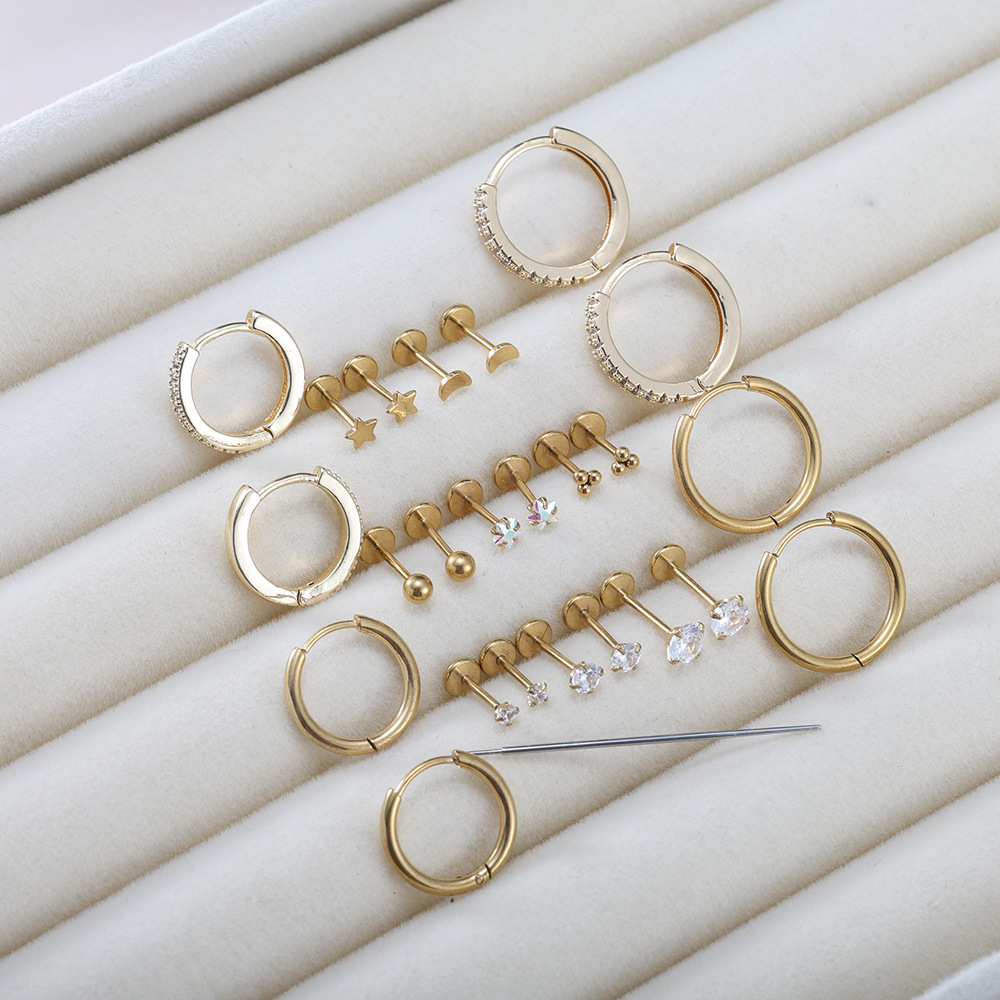 Labret piercing jewelry detail image