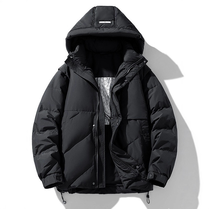 Down jacket men's winter high quality white duck down workwear couple's coat detachable sleeve down vest