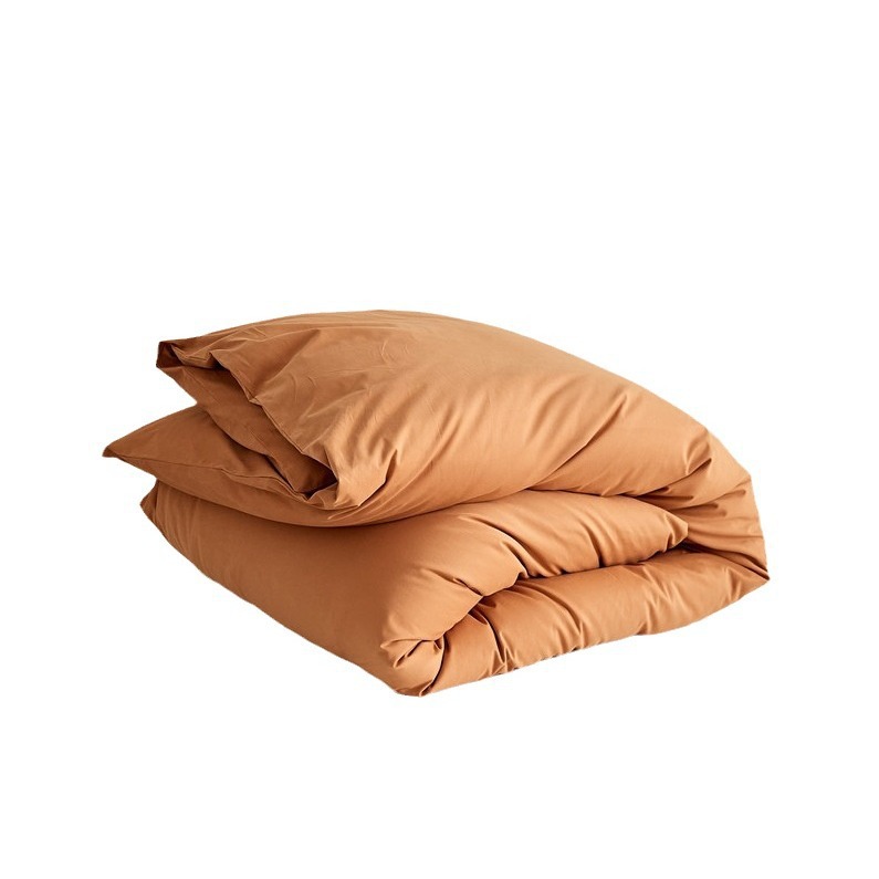100s algodón largo algodón molido cubierta de colcha de una sola pieza otoño invierno engrosado cama camisa cubierta de colcha de algodón de color sólido sábanas cubierta de almohada image 6