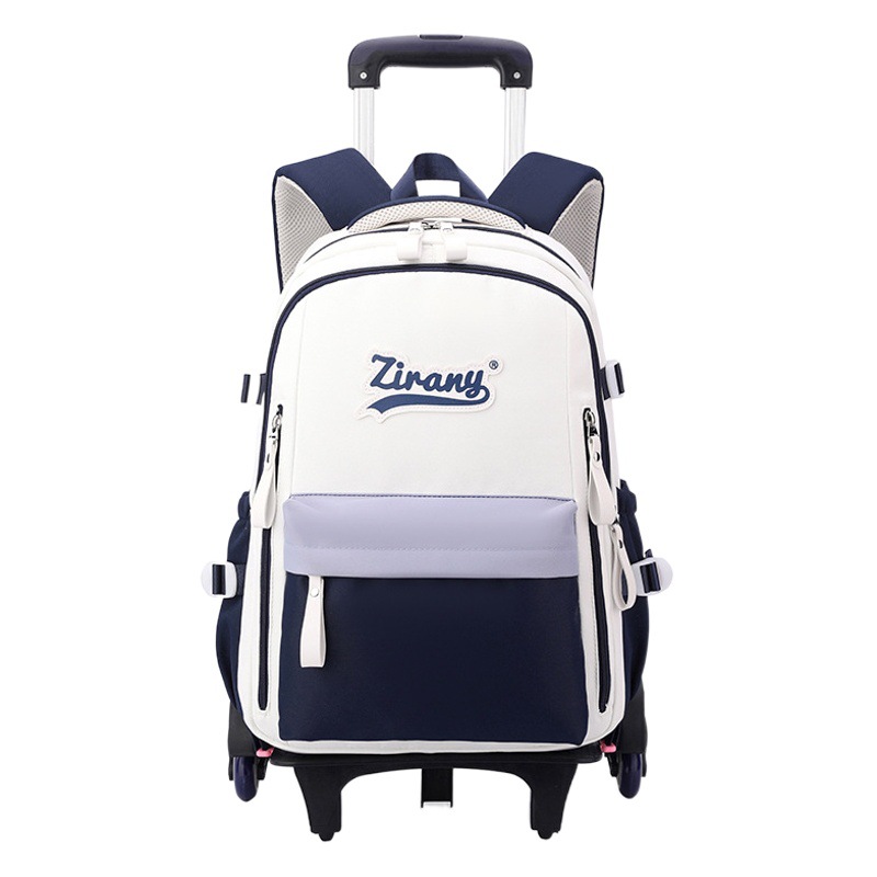 Nueva mochila con carrito diseño de pez natural, gran capacidad, ideal para estudiantes de primaria (grados 3 a 6), estilo europeo y americano, venta caliente.