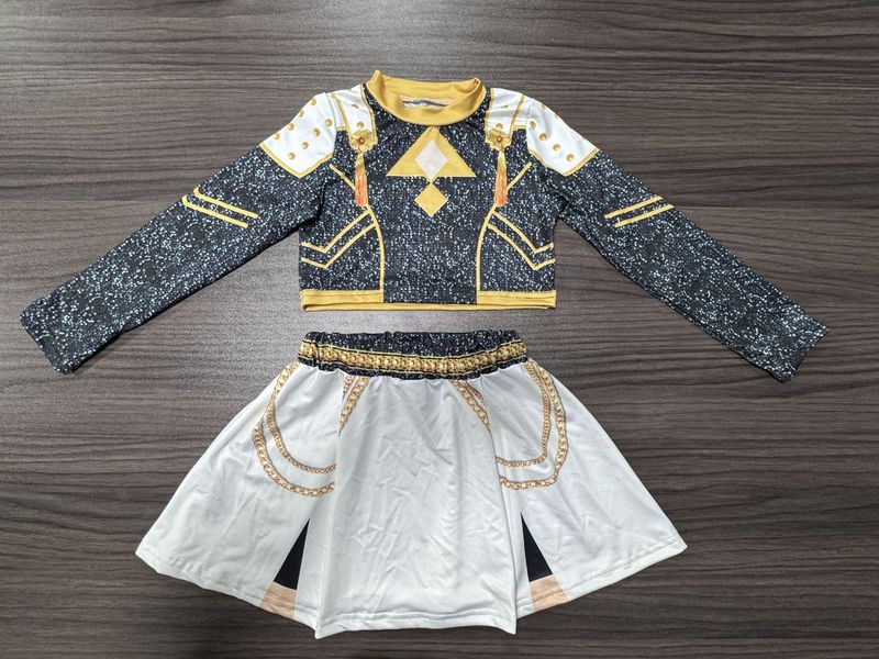 2025亚马逊新款女孩猎魔女团服装搭配流行歌手3D印花女装童装套装|undefined