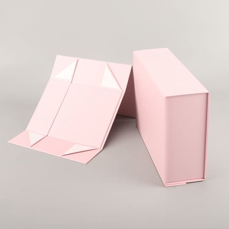 Caja plegable de una pieza Caja de embalaje de absorción de flip de comercio exterior Caja de regalo de alta calidad Caja de regalo de cosméticos Caja de mano