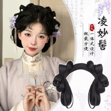 古风汉服假发包一体式妙妙同款发髻盘发发型古装头饰假发明制垫发