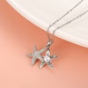 Foldable small necklace from pearl stainless steel, design chain for key bag , pendant, accessory, Korean style, light luxury style, trend of season
