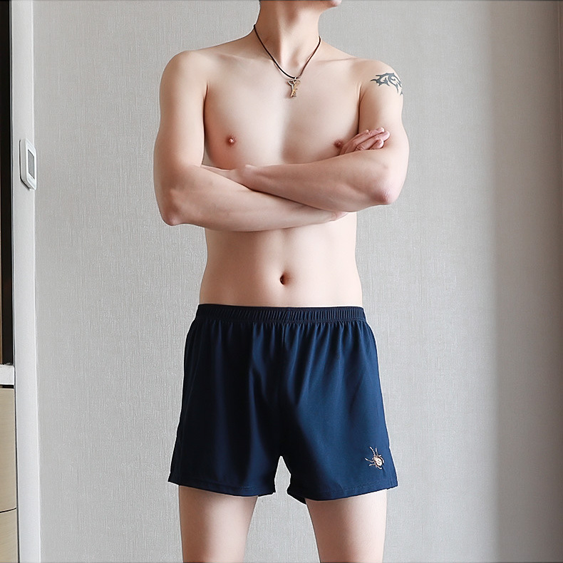 Pantalones interiores de algodón 100% de algodón para hombres deportivos de alta calidad de cuatro ángulos planos pantalones cortos de ángulo plano procesamiento personalizado
