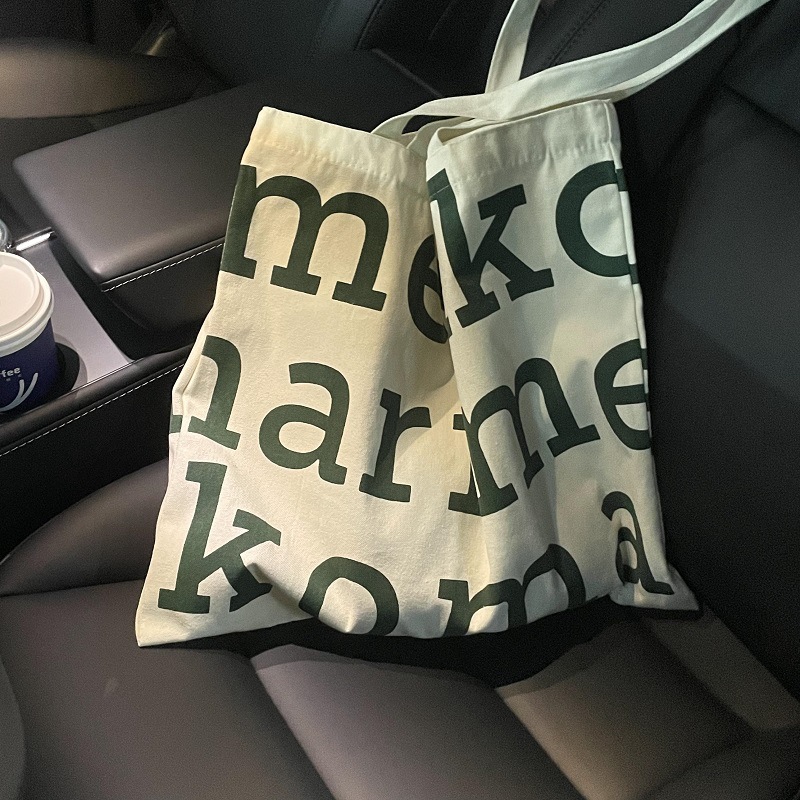 En stock bolsa de lona clase femenina estudiante universitario simple gran capacidad ins estilo coreano todo partido ulzzang bolsa de lona al por mayor