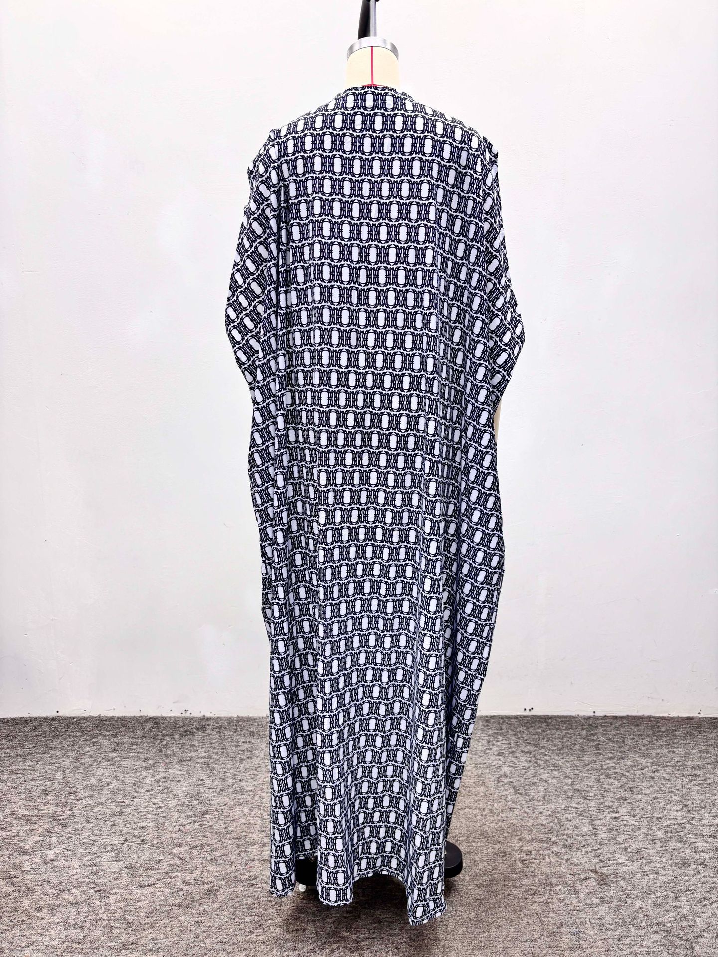 Women's American Style Loose Plus Size Dress African Chic Fashion Print Long Skirt Tie Up Design Lazy Fashion_ecoleips.com
