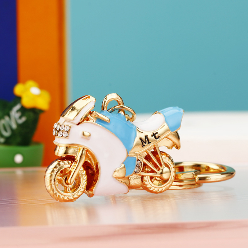 Unisex Gender 1 Piece Simple Style Motorcycle Car Zinc Alloy Diamond Unisex Lobster Trigger Clasp Closure Keychain