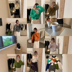 imiss  韩标！档口爆款高品质35%浣熊绒V领保暖毛衣（含10%羊毛）