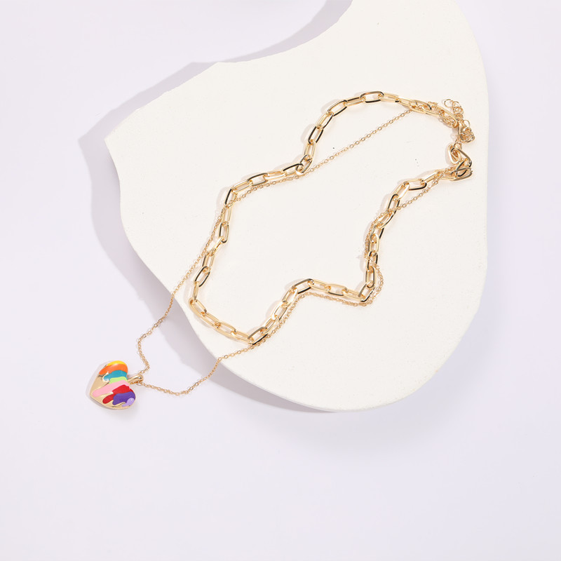 Fashion Heart Shape Copper Necklace Metal Copper Necklaces