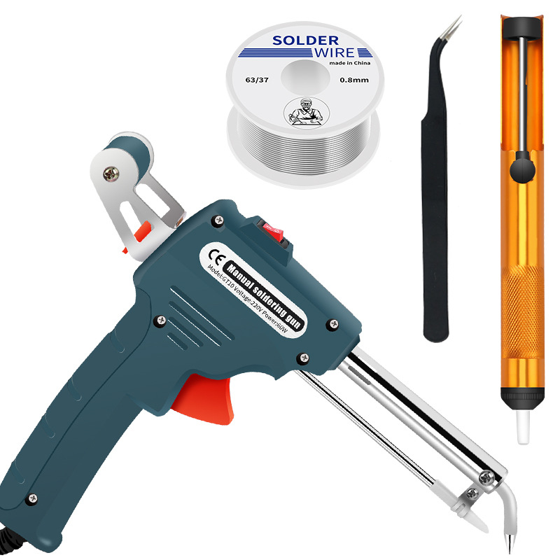 Suministro transfronterizo de mano tipo de calefacción externa calefacción interna pistola de soldadura eléctrica traje de hierro de soldadura manual de alimentación de estaño soldador 60W