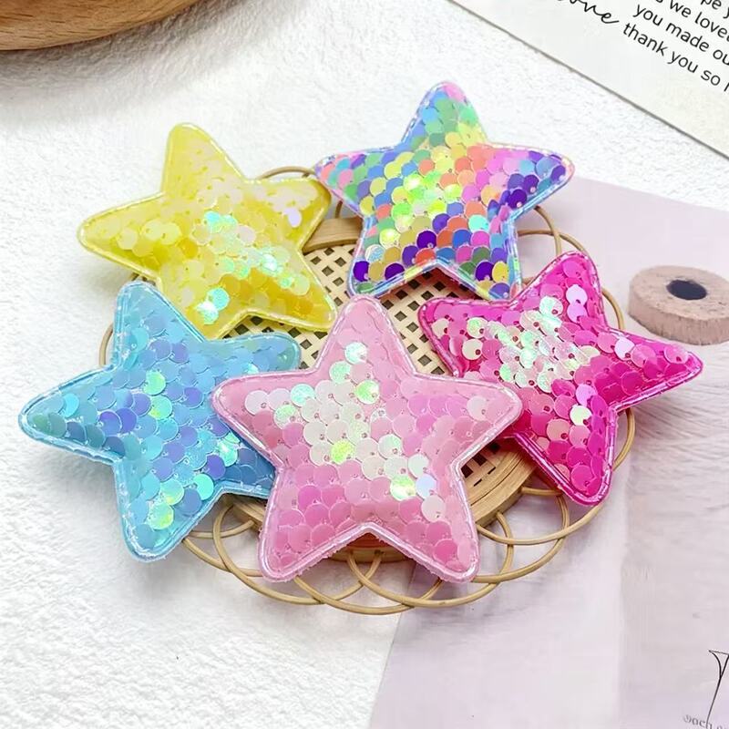 Japanese and Korean Style Five-Pointed Star Handmade DIY Jewelry Headbands Hairpin Accessories Wholesale Colorful Sequins Fabric Reflective Sequins Japanese and Korean Style Five-Pointed Star Handmade DIY Jewelry Headbands Hairpin Accessories Wholesale Colorful Sequins Fabric Reflective Sequins
