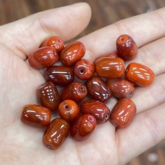 戦国紅南紅瑪瑙の赤い瑪瑙の古い型の珠のナツメの型の珠の仏珠のDIYは珠の路通の数珠の文を配合します。