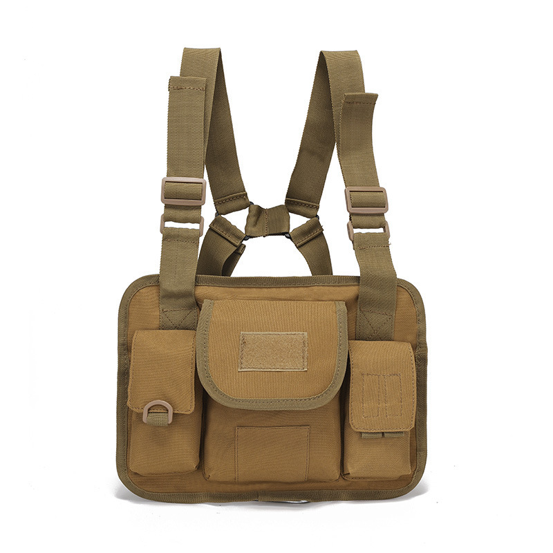 Pecho bolsa de moda deportes al aire libre calle danza bolsa pecho mochila hip hop moda bolsa militar fans impermeable Oxford pecho hebilla mochila